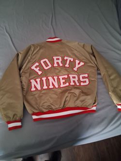 VINTAGE GOLD SATIN 80s 49ERS JACKET