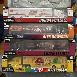 Hotwheels 5 Packs , NASCAR Authentic Haulers , Auto Word 1:64 Collection 