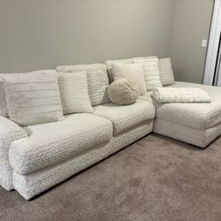 2 Piece Ivory Sectional