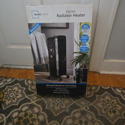 Mainstays Mechanical Oil Filled Electric Radiator Space Heater, Black, New, WSH07O2ABB