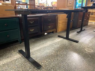 Black Electric Adjustable Office Desk