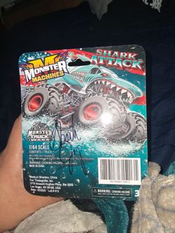 Toy shark attack signed by Kayley Engstrom