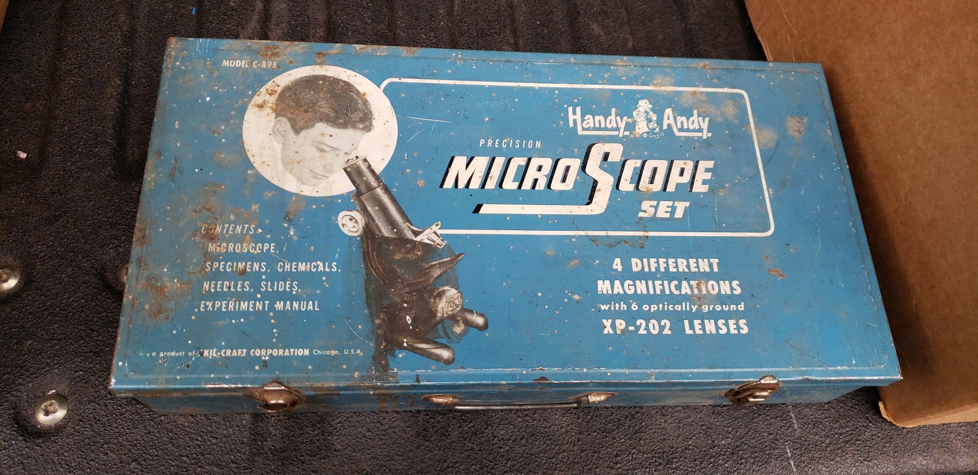 Handy Andy Microscope case mid century