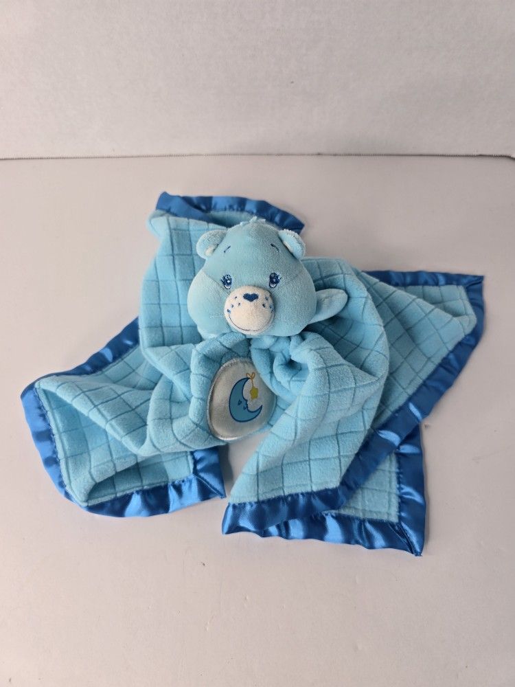 Care Bears Baby Security Blanket Plush Blue Bedtime Bear 2004