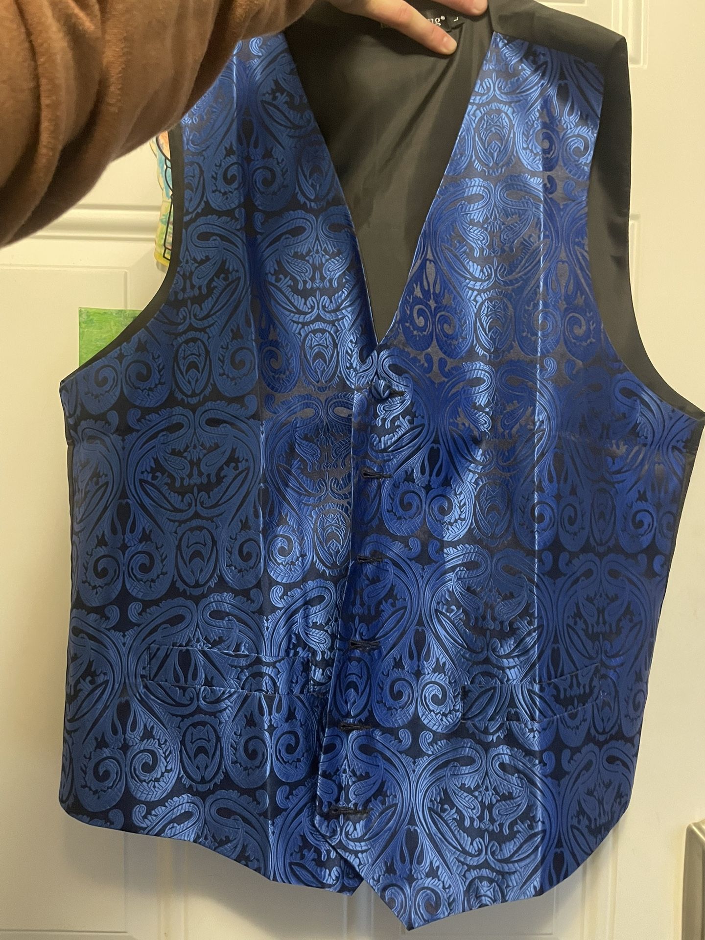Barry Wang tux vest and tie size L