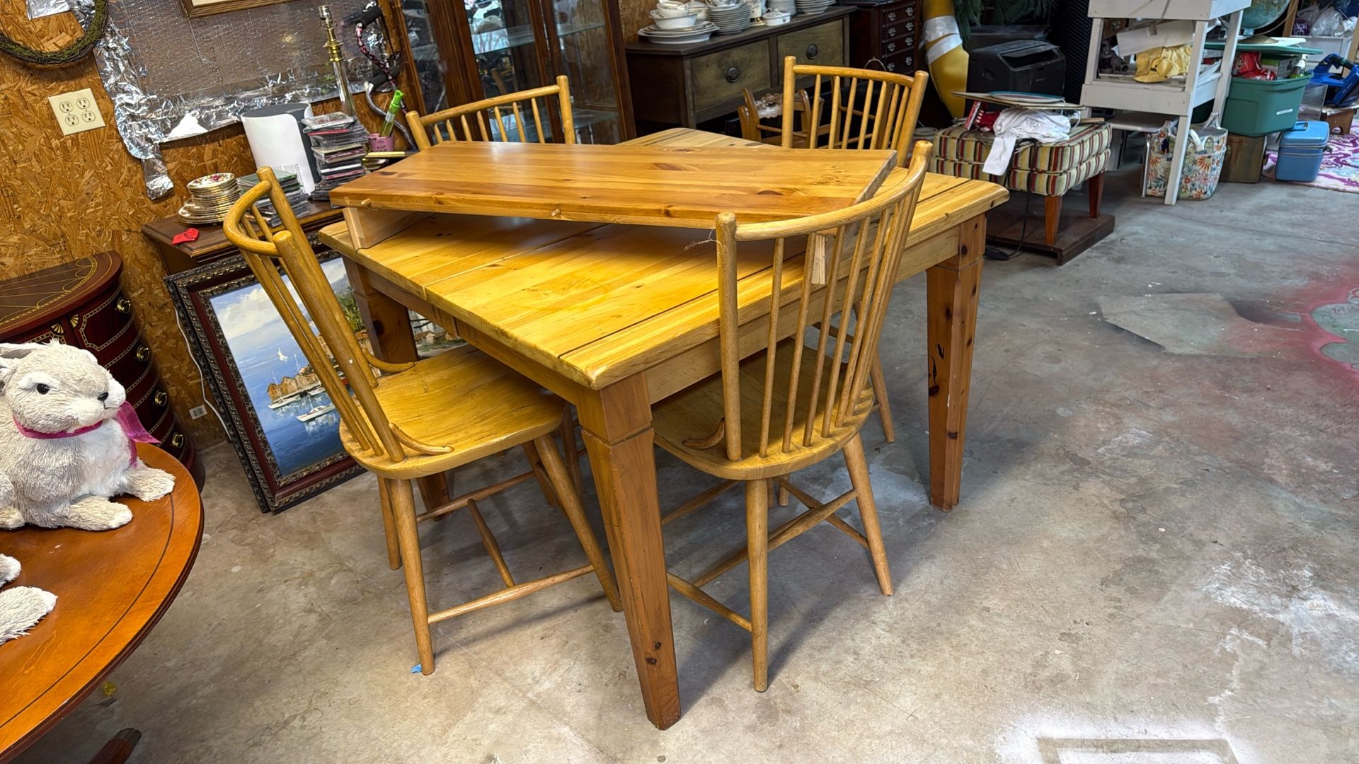 Pine Wood Table And Chairs
