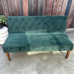 Emerald Green Velvet Couch 