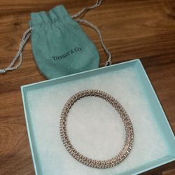 Tiffany Mesh Silver Bracelet And Ring Set