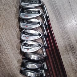Lynx parallax hxi golf clubs 3, 4,5 hybrid 6,7,8,9,P irons