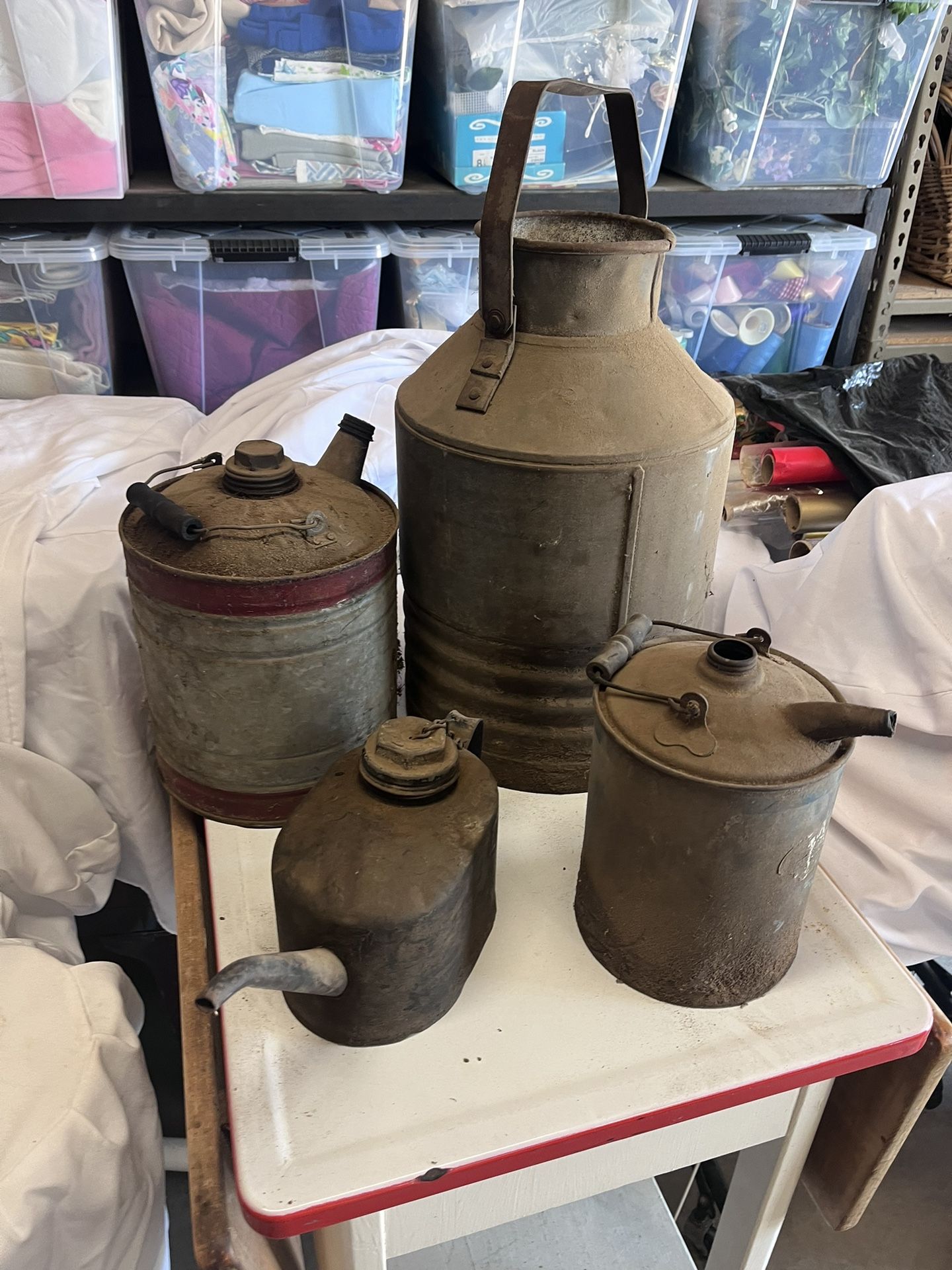 Old Oil And Gas Cans