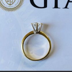  1.2 Carat Two-Tone Diamond Engagement Ring - with Original GIA Certificate. $12K Retail Price