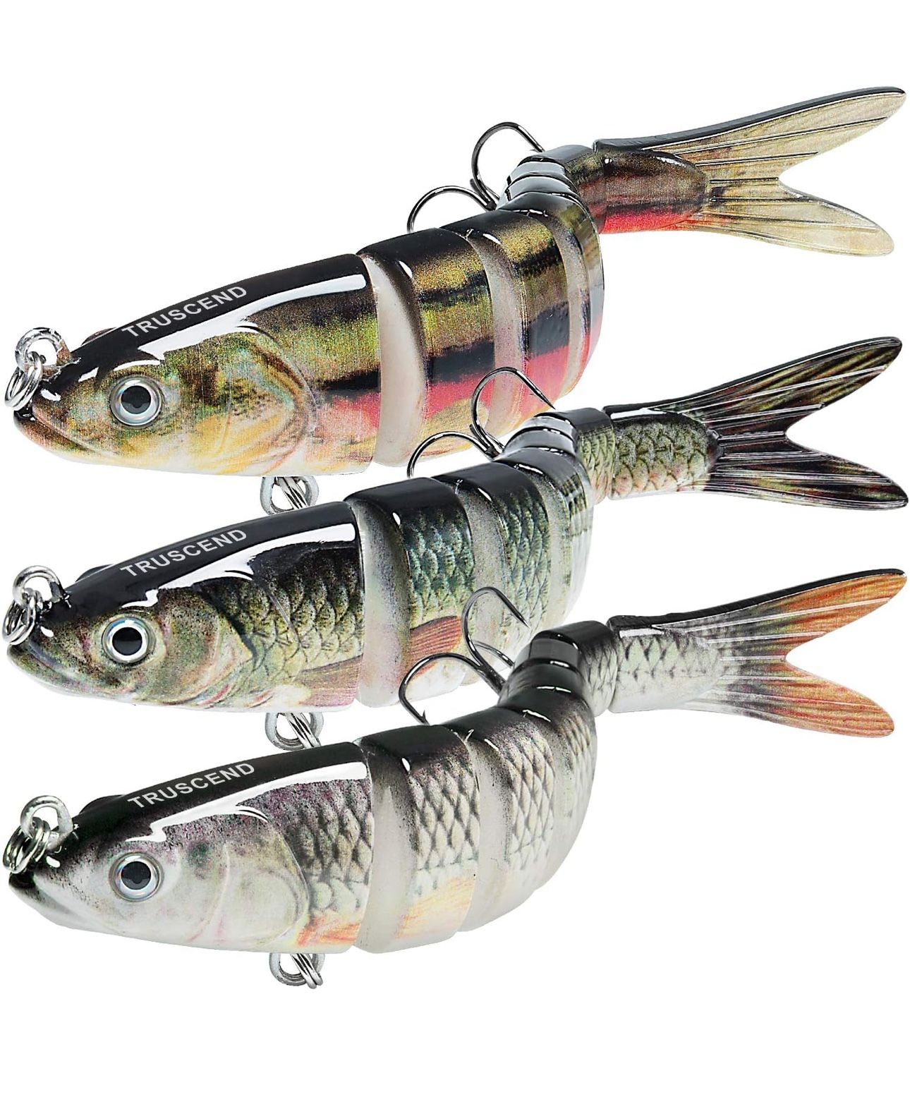Fishing Lures for Freshwater and Saltwater, Lifelike Swimbait for Bass Trout Crappie, Slow Sinking Bass Fishing Lure.