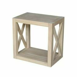 Hampton Solid Wood Narrow End Table Unfinished - International Concepts