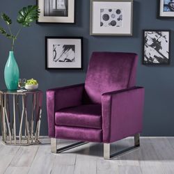 NEW Purple Velvet Standard (No Motion) Recliner
