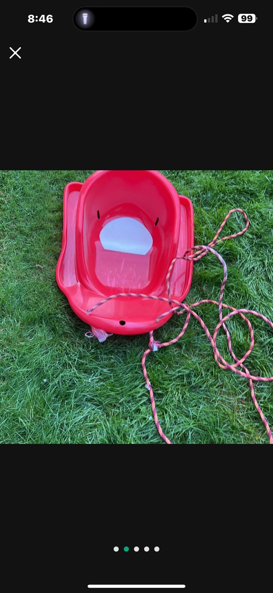 Red Snow Sled 🛷 Perfect For Outdoors