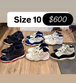 Jordan 11s all size 10 $600