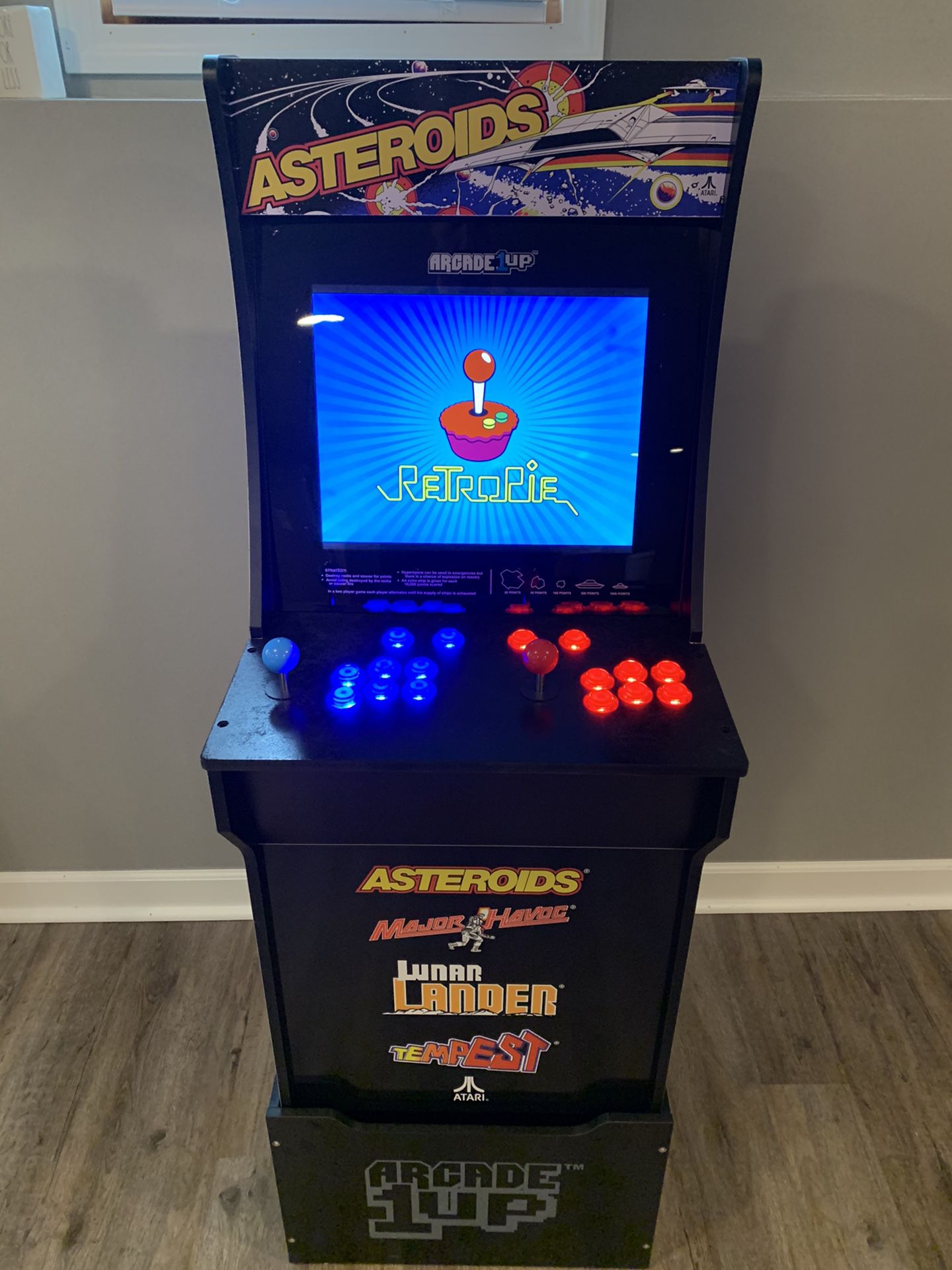 Arcade 1up with stand modded to include 200+ games