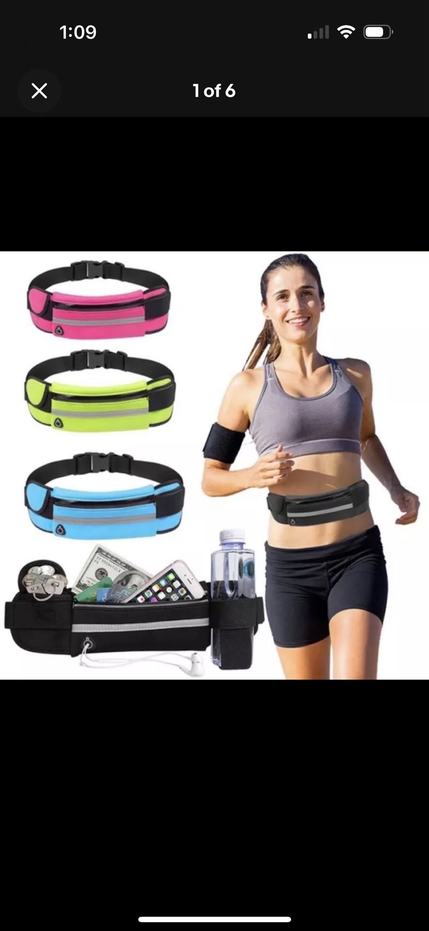 Waterproof Running Belt Fanny Pack Waist Pouch Outdoor Camping Hiking Zip Bag