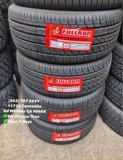 245/45ZR18 Fullrun Set of Tires Installed and Balanced Set de Llantas Nuevas Instaladas y Balanceadas