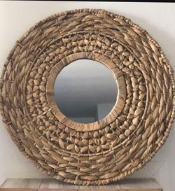BOHO RATTAN  WOVEN MIRROR