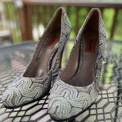 MISSONI Chevron Knit High-Heel Shoes 