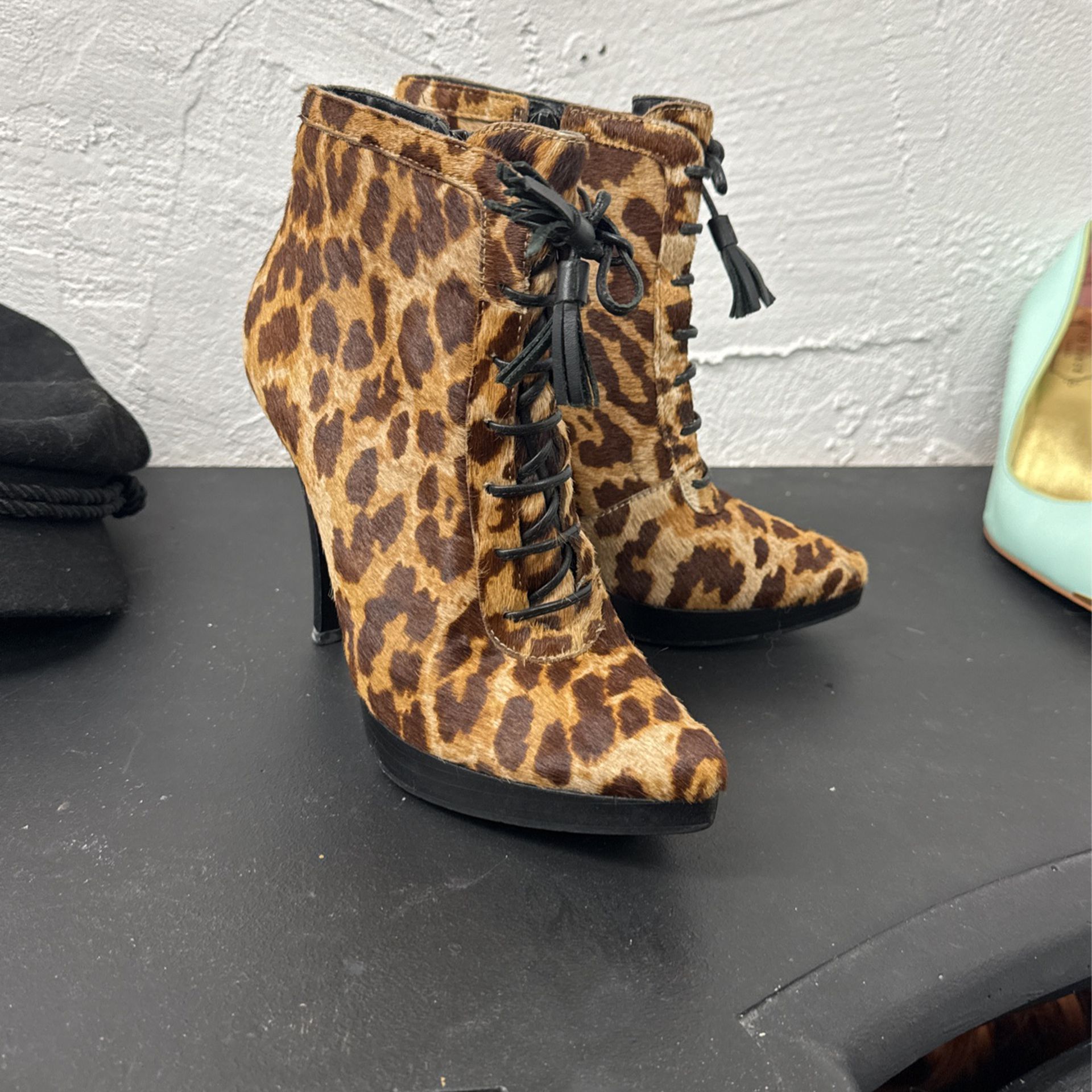 Leopard Ankle Boots Size 6 Steve Madden 