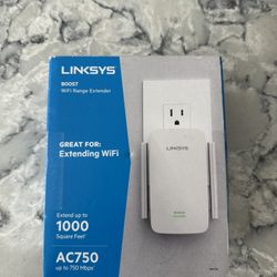 Linksys AC750 Boost Range Extender White NIB