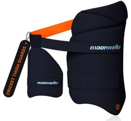 Brand New Moonwalkr Thigh Guard 2.0 Cricket Blue/ Orange Size M- Right Handed