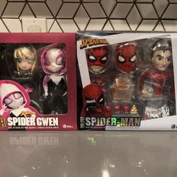 Beast Kingdom SDCC Peter Parker SPIDER-MAN Egg Attack Figure EAA 088 Marvel Limited Edition 2020 And EAA 077 GWEN STACY