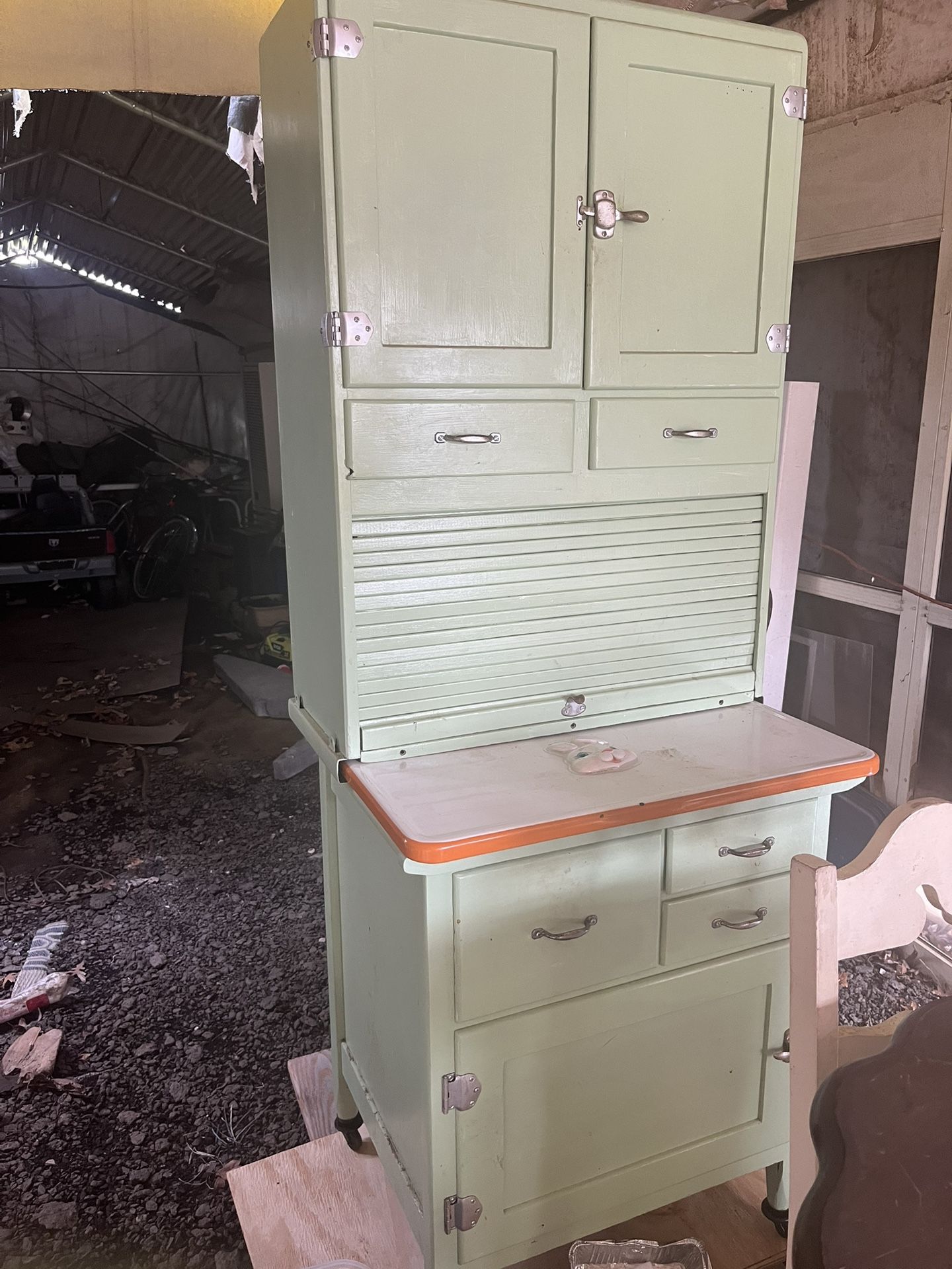 Hoosier Cabinet W Matching Table