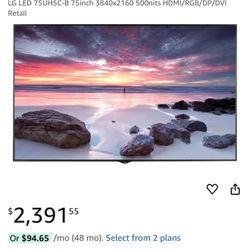 75 Inch Office Or Business Tv 