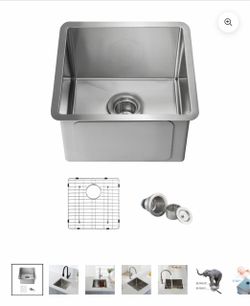Single Bowl 16 Gauge Stainless Steel Kitchen Sink