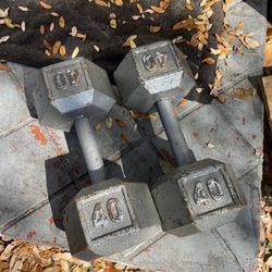 40 Lbs Dumbbells 