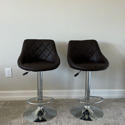 Bar Stools Set of  2 Adjustable Bar Chairs