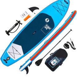 Stand Up Paddle Boards for Adults, 10’6’’x33’’x6” Paddleboard Lightweight SUP with Premium Ankle Leash, Floating Paddle, Dual Action Pump, Backpack, W