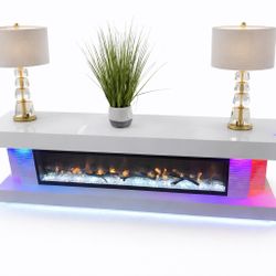 Modern Led Fireplace Console 