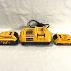 Brand New Dewalt XR 5Ah Battery, 2Ah Battery & Brand New Dewalt Fast Charger. 
