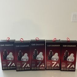 L35W Three Ports USB And USB C Car Charger Compatible 