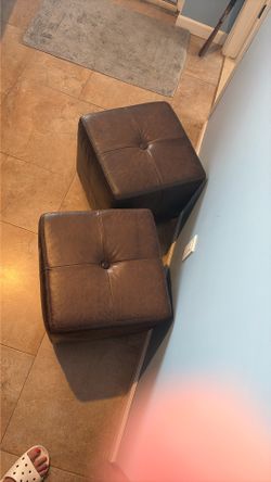 Pottery Barn Ottomans
