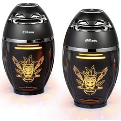 Outdoor Bluetooth Speakers, Gifts for Men, Bluetooth 5.3 Wireless Speakers Base with Flame Lights, Birthday Gift for Dad Him Women Mom, Cool Gadget De