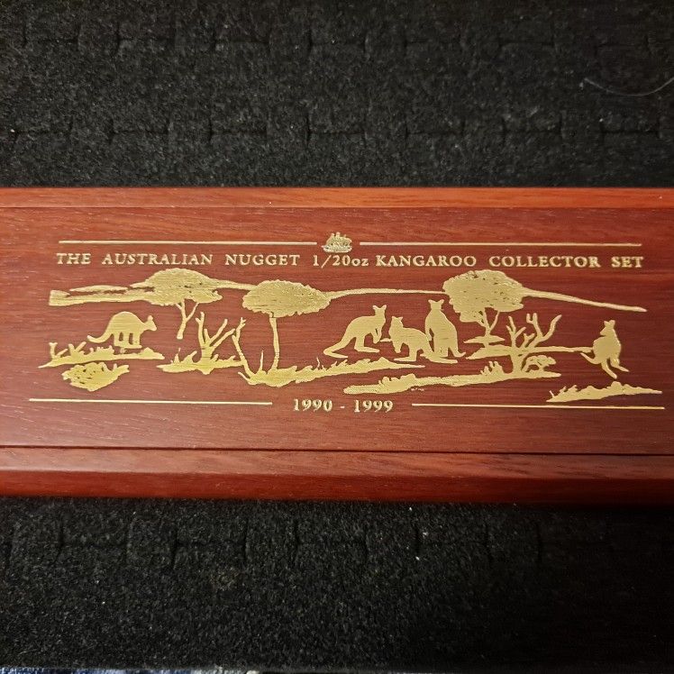 Gold Kangaroo Nugget  Coin Set As Shown