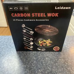 Carbon Steel Wok With Attachments-Brand New