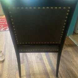 All Black And Brown Antique Chair