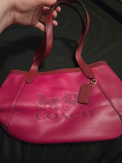 Coach Burgundy Leather Shoulder Bag