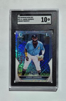 Junior Caminero Cards! 10 Grade Bowman 1st Mojo Refractor, Multiple Rookie Cards