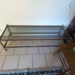 Metal/Tinted Glass Table