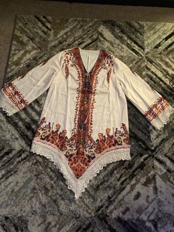 Ladies African Floral Pattern Disheki Size L