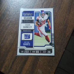 SAQUON BARKLEY FOOTBALL CARD.