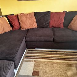 Sectional Sofa & Ottoman and Rug