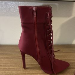 Fashion Nova Red Boots size 7